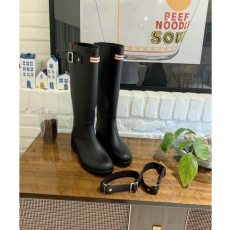 HUNTER 헌터 백지퍼 톨 롱레인부츠