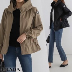 PRADA 프라다 High Neck Frill Bottom Jacket