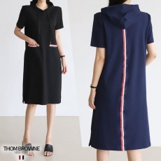 THOM BROWNE 톰브라운 Stretch cool hoodie long dress