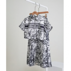 DIOR 디올 크롭 실케 셔츠 & 아코디오 롱 스커트 셋