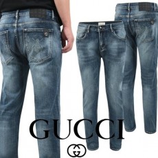 GUCCI 구찌 실버탭 비 로고프린팅 슬림진