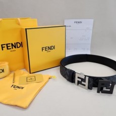 FENDI 펜디 24 FF 로고 플라크 리버서블 양면 벨트