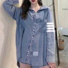 THOM BROWNE 톰브라운사선완장 청 남방