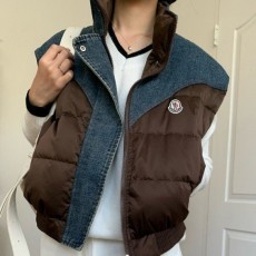 MONCLER 몽끌레어 데님배색 조끼패딩