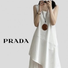 PRADA 프라다 사선 이중 원피스