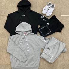 나** 배색 바람막이 아노락 후드 조거 팬츠 세트