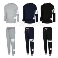 THOM BROWNE 톰브라운  맨투맨 사선 완장 트레이닝 기모 세트
