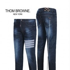 THOM BROWNE 톰브라운 강아지 자수 워싱 청바지