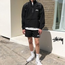 NIKE X STUSSY 나이키X스투시 콜라보 윈드러너 아노락 반바지 세트