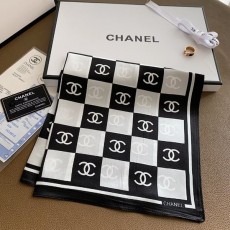 CHANEL 샤넬  체스 패턴 실크스카프