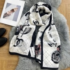 CHANEL 샤넬  까멜리아 코코리프 스카프