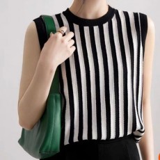 DIOR 디올 스트라이프민소매니트