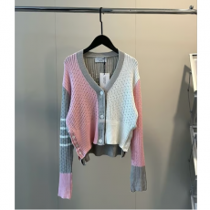 THOM BROWNE 톰브라운 밀크 텐셀 배색 울 가디건