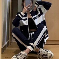 GUCCI 구찌 배색 바지 니트 투피스 세트