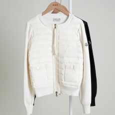 MONCLER 몽끌레어 여성 크루넥 패딩 울 집업 카디건