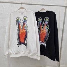 STUSSY 스투시 손가락 기모 맨투맨