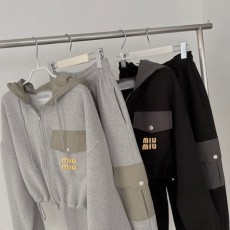 MIUMIU 미우미우 후드집업 카고팬츠 세트