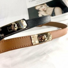 HERMES 에르메스 켈리 18 금장레더 벨트