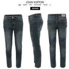 LOUIS VUITTON 루이비통 엠보 로고 진청 슬림 일자진