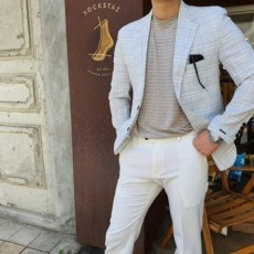 GUCCI 구찌 투스체크 시어서커 스포츠 재켓