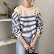 LACOSTE 라코스테 하프 스트라이프 레글런 니트
