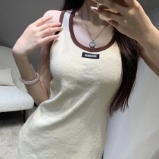 MIUMIU 미우미우 24 로고 패치 나시 원피스