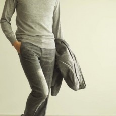 THOM BROWNE 톰브라운 모직 체크 슬랙스