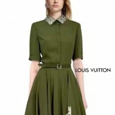 LOUIS VUITTON 루이비통 플라워카키 원피스