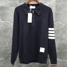 THOM BROWNE 톰브라운카라 4BAR 집업 니트