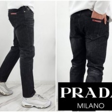 PRADA 프라다 개버딘 블랙 워싱 데님 팬츠