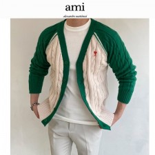 AMI 아미 나그랑배색 브이가디건