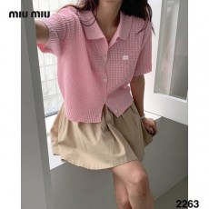 MIUMIU 미우미우 에스닉 펀칭 가디건