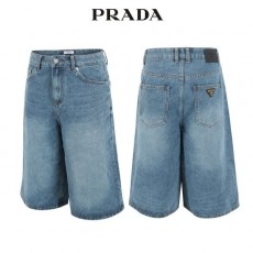PRADA 프라다  중청 8부 버뮤다 팬츠