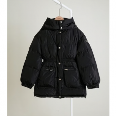 PRADA 프라다 개버딘 리나일론 후드 다운 자켓