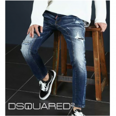 DSQUARED2 디스퀘어드2 스티치 덧댐 바이커 진