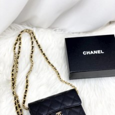 CHANEL 샤넬 클래식 체인 미니백 캐비어 금장