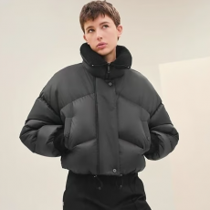 HERMES 에르메스 쇼트 푸퍼 코트 여성 다운자켓