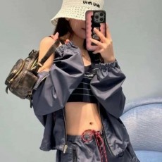 MIUMIU 미우미우 후드반바지 세트