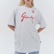 지** 립스틱 로고 티셔츠