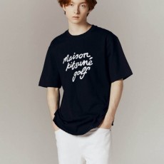 메* 키츠네 골프로고 레터링 티셔츠