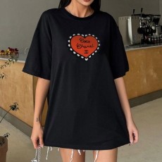 샤* 레드하트 로고 티셔츠
