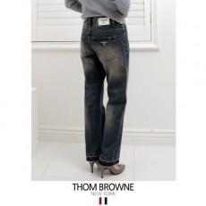 톰* 24SS 스틸로고 녹워싱 세미 와이드진 (여성)