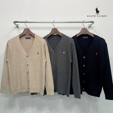 폴* 자수 케이블 브이 가디건