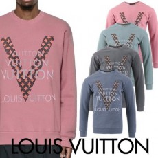 루* 23FW V 레터링 피그먼트 맨투맨