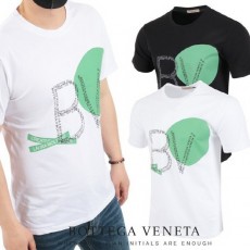 보** 23SS 써클 레터링 실켓 반팔 티셔츠