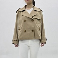 코튼 개버딘 크롭 트렌치 자켓!! 수입최고급 (여성)