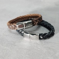 구* 신상 소가죽 남녀 커플팔찌