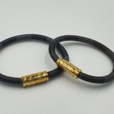 루* 다미에 가죽튜브 팔찌