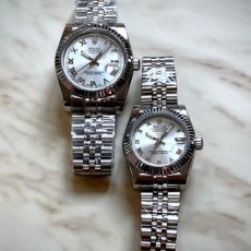 로** 최신상 데이저스트 로마 실버다이얼 쿼츠