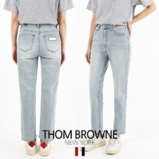 톰* 23SS 로고패치 연청 여성 슬림진